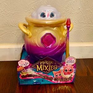 Magic Mixies Magical Misting Cauldron with Interactive Pink Plush Toy